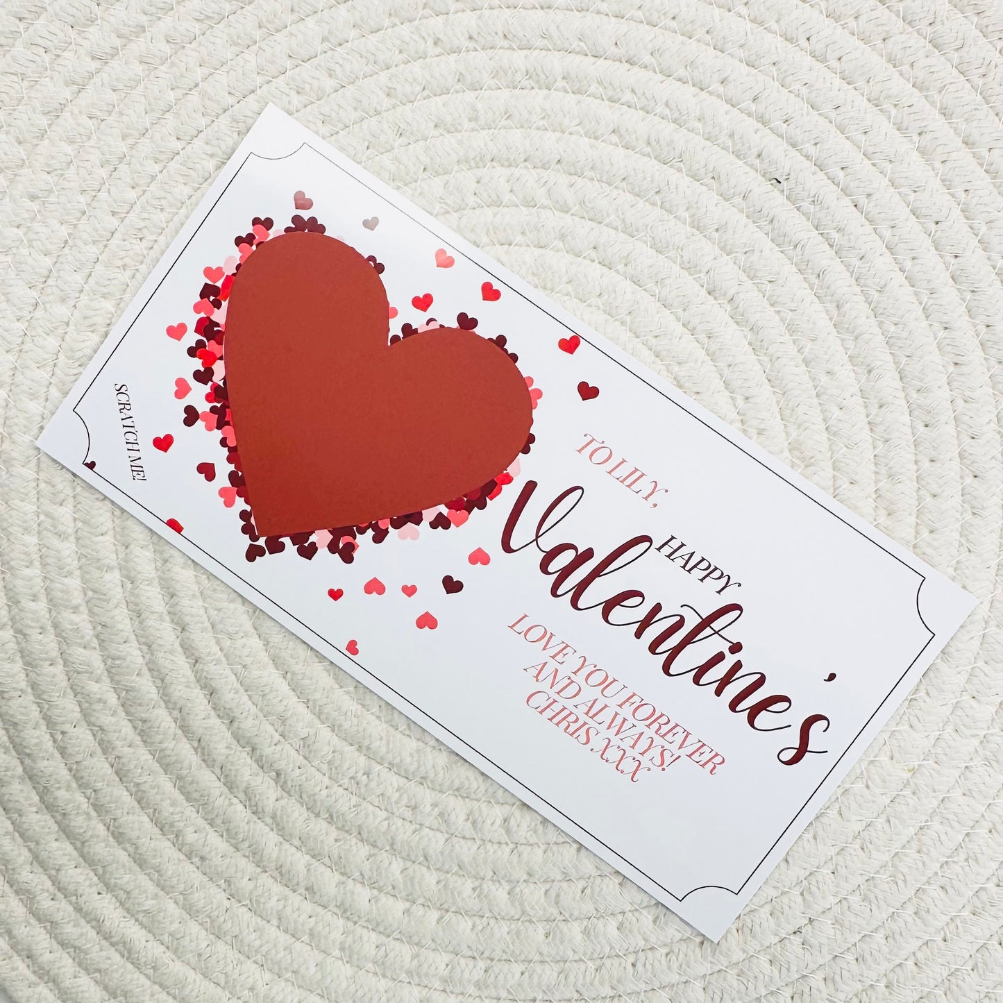 Valentine's Scratch Reveal Voucher - Hearts