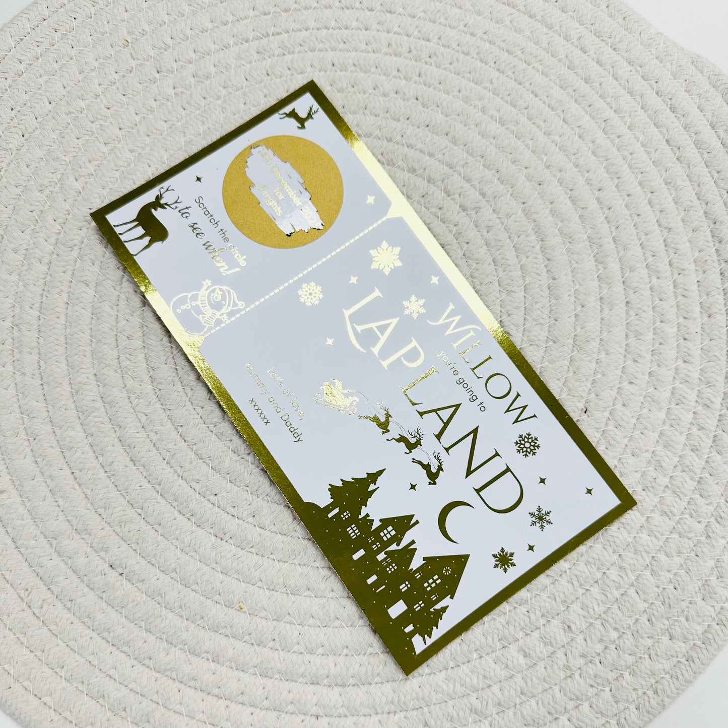 Lapland Foiled Scratch Reveal Voucher