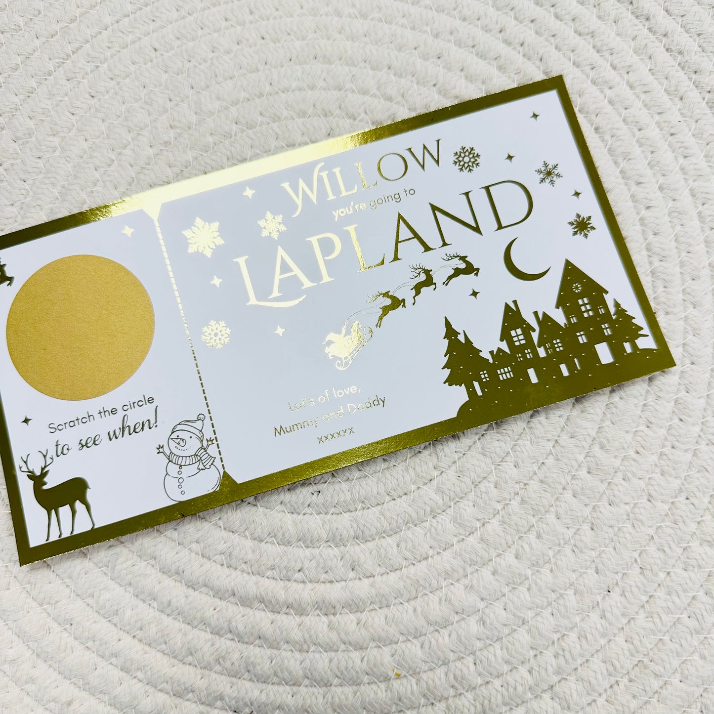 Lapland Foiled Scratch Reveal Voucher