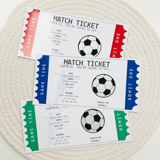 Football Match Scratch Reveal Ticket