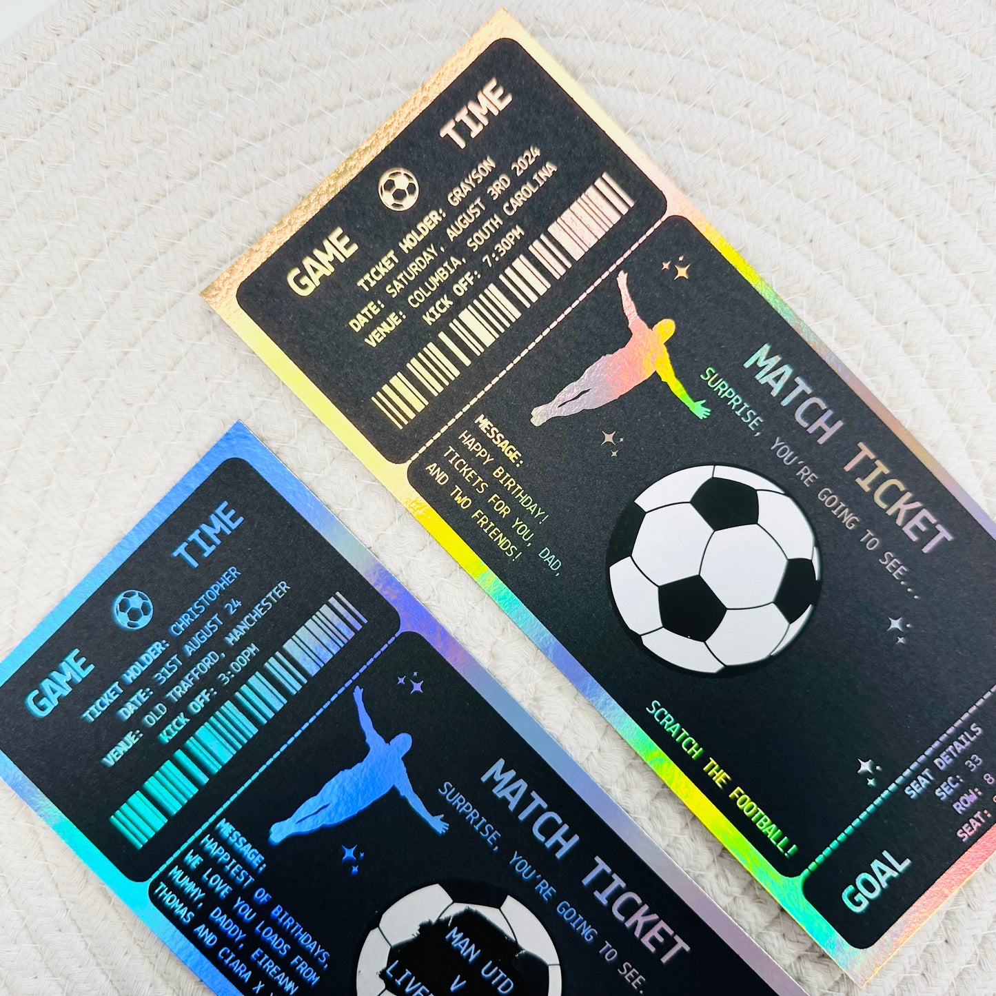 Football Foiled Scratch Reveal Voucher (Black)