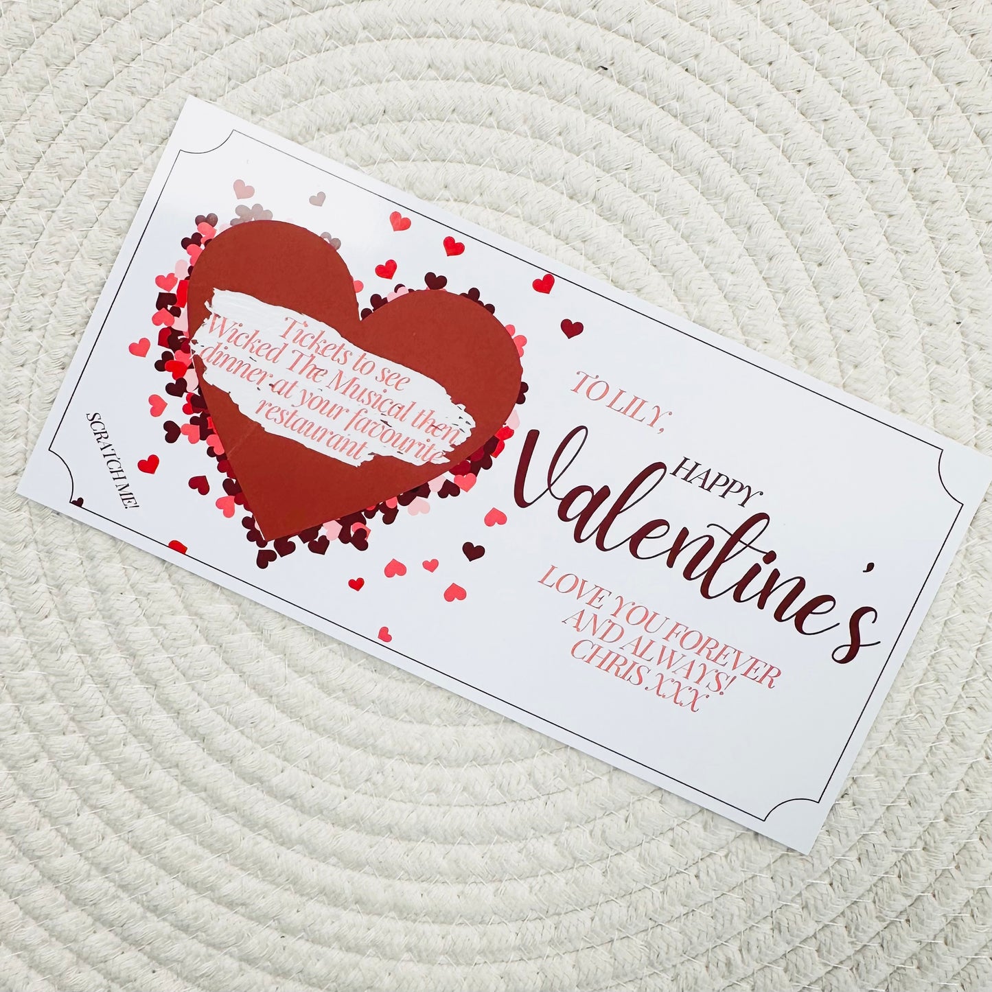 Valentine's Scratch Reveal Voucher - Hearts