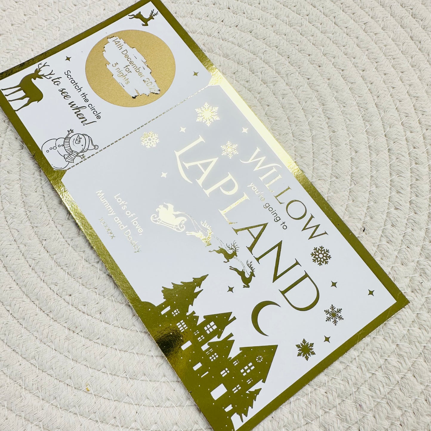 Lapland Foiled Scratch Reveal Voucher