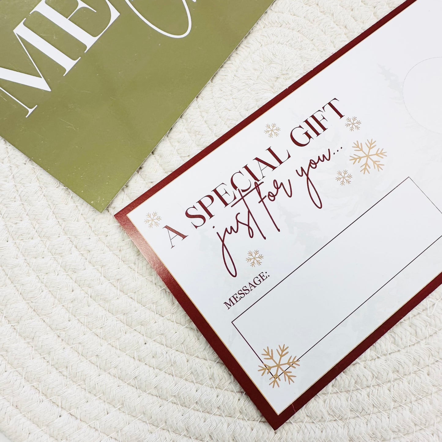 Christmas Gold Foiled DIY Scratch Reveal Voucher