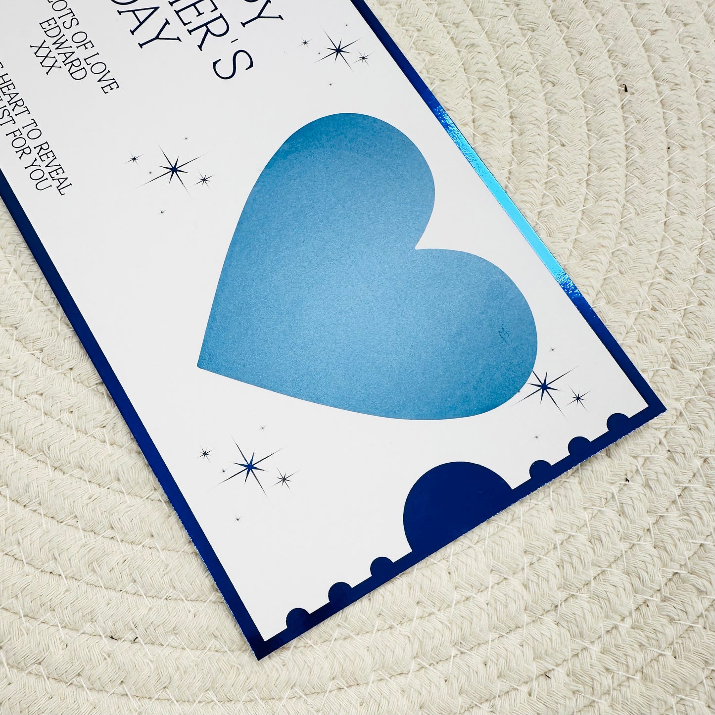 Father's Day Blue Foiled Scratch Reveal Voucher