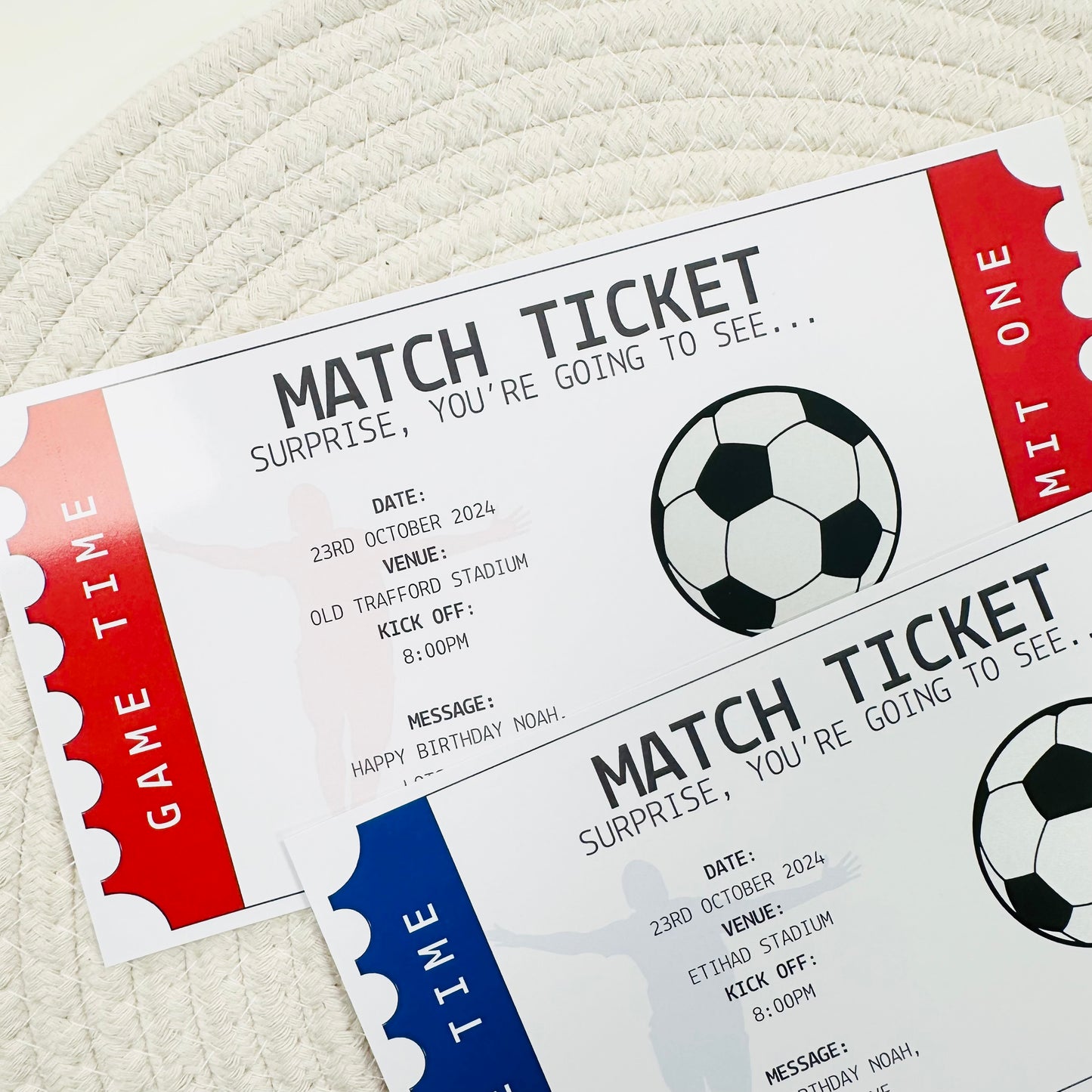 Football Match Scratch Reveal Ticket