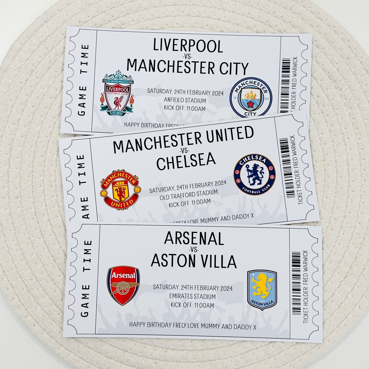 Football Gifting/Memento Ticket