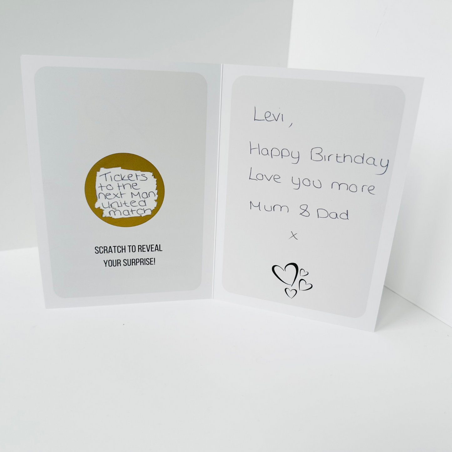 Birthday Gold Foiled DIY Scratch Reveal Card - Black Present