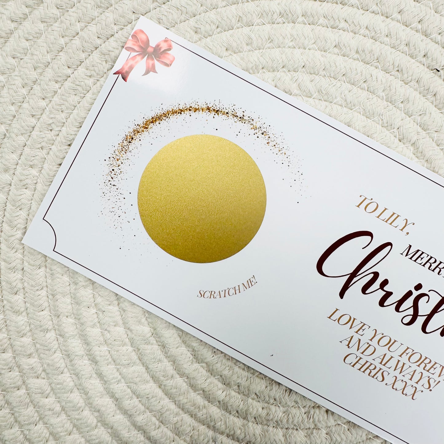 Christmas Scratch Reveal Voucher - Ribbon