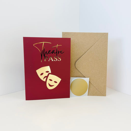 Theatre Gold Foiled DIY Scratch Reveal Card