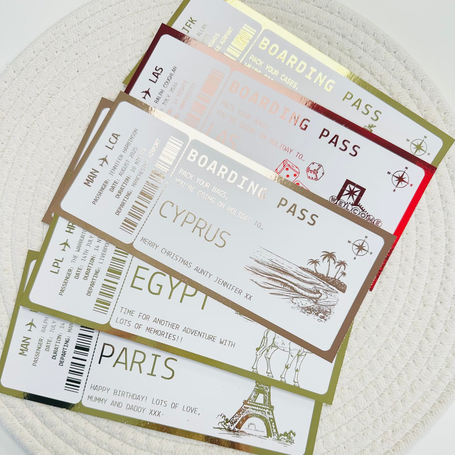 Boarding Pass Gifting/Memento Foiled Ticket