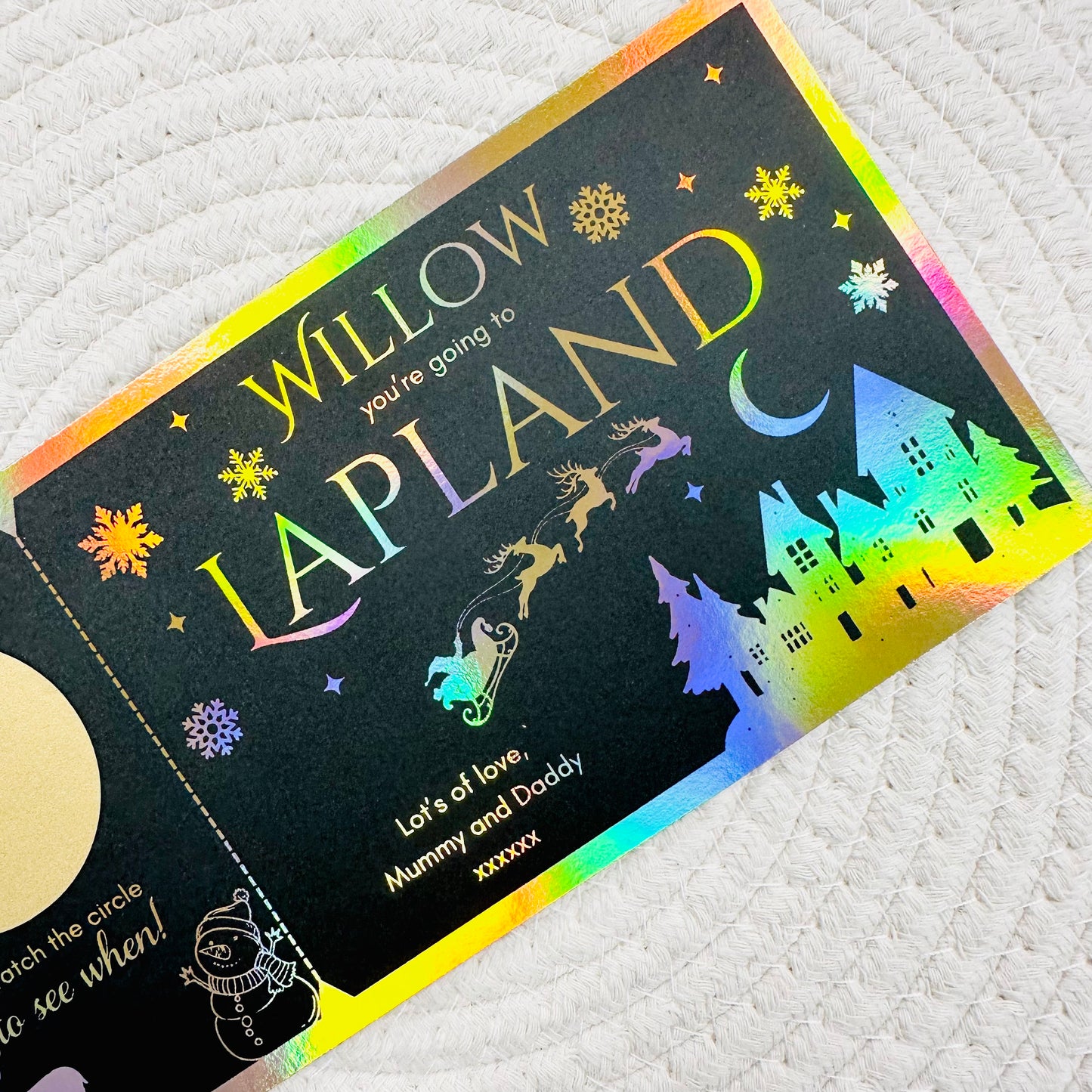 Lapland Foiled Scratch Reveal Voucher (Black)