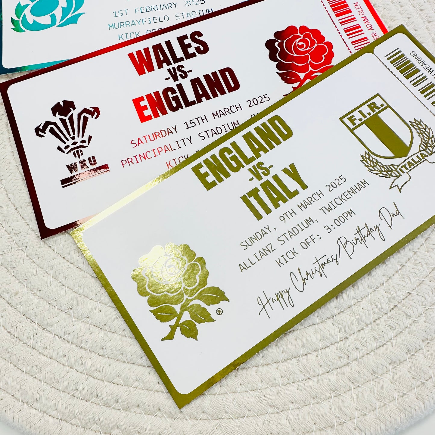 Rugby Gifting/Memento Foiled Ticket