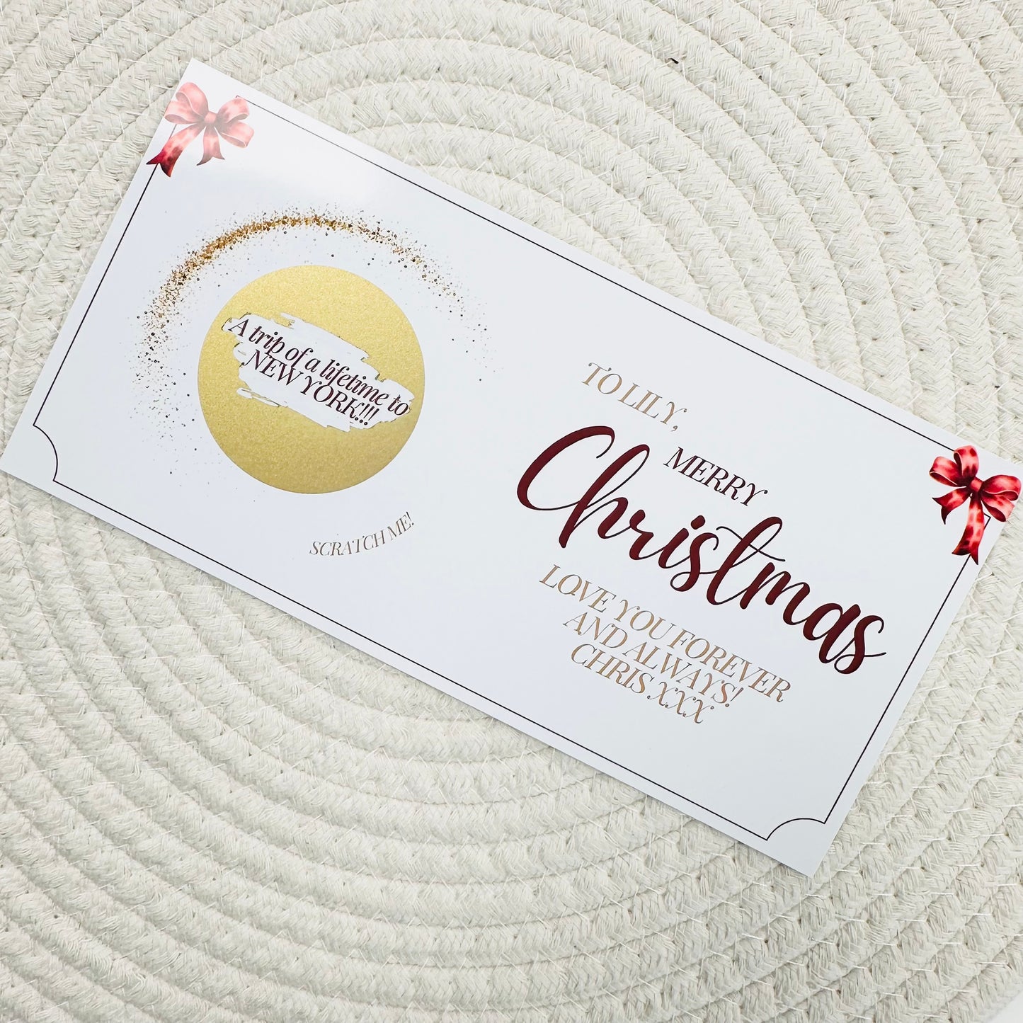 Christmas Scratch Reveal Voucher - Ribbon