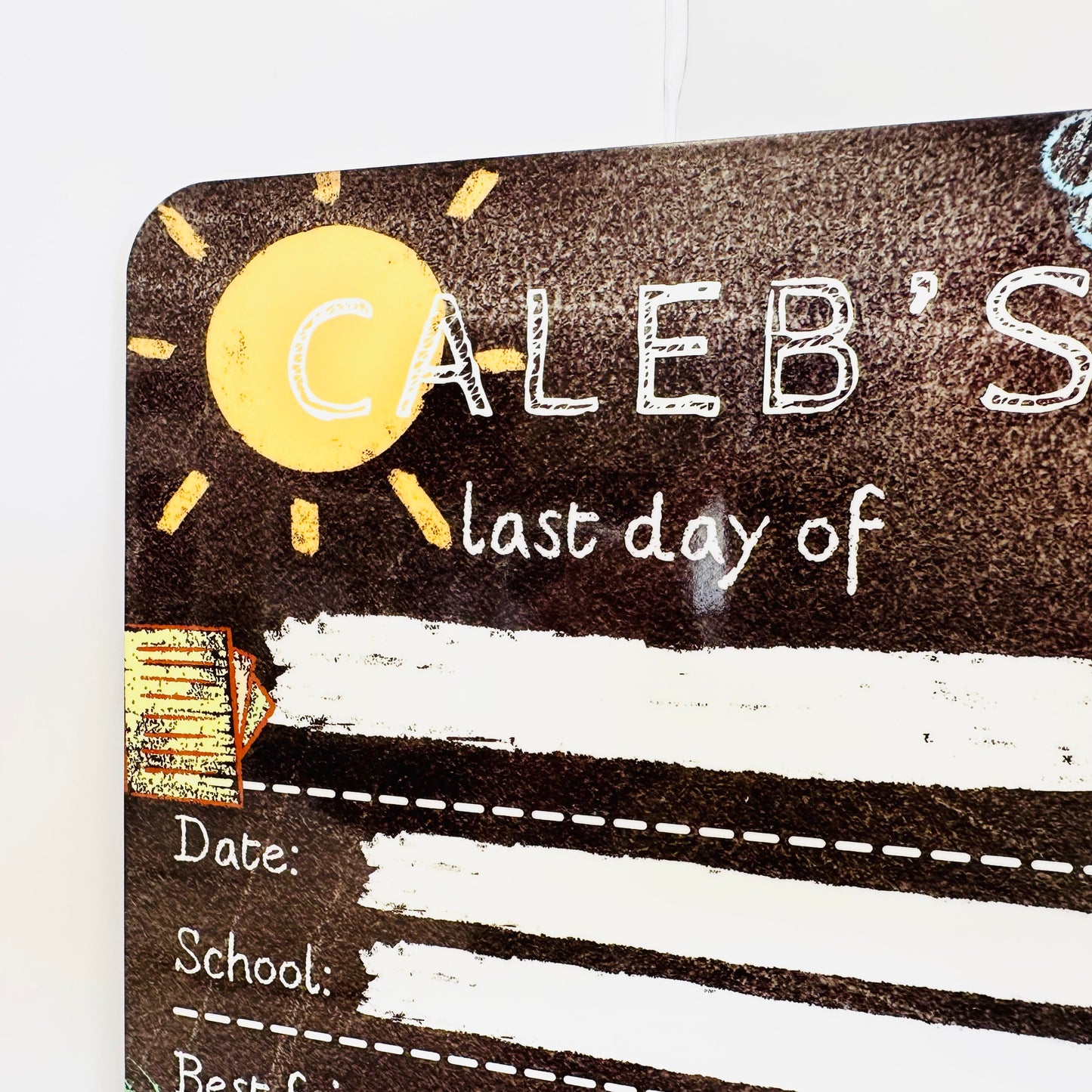 Acrylic Double-sided School Memory Board (Wipeable) - Blackboard Design