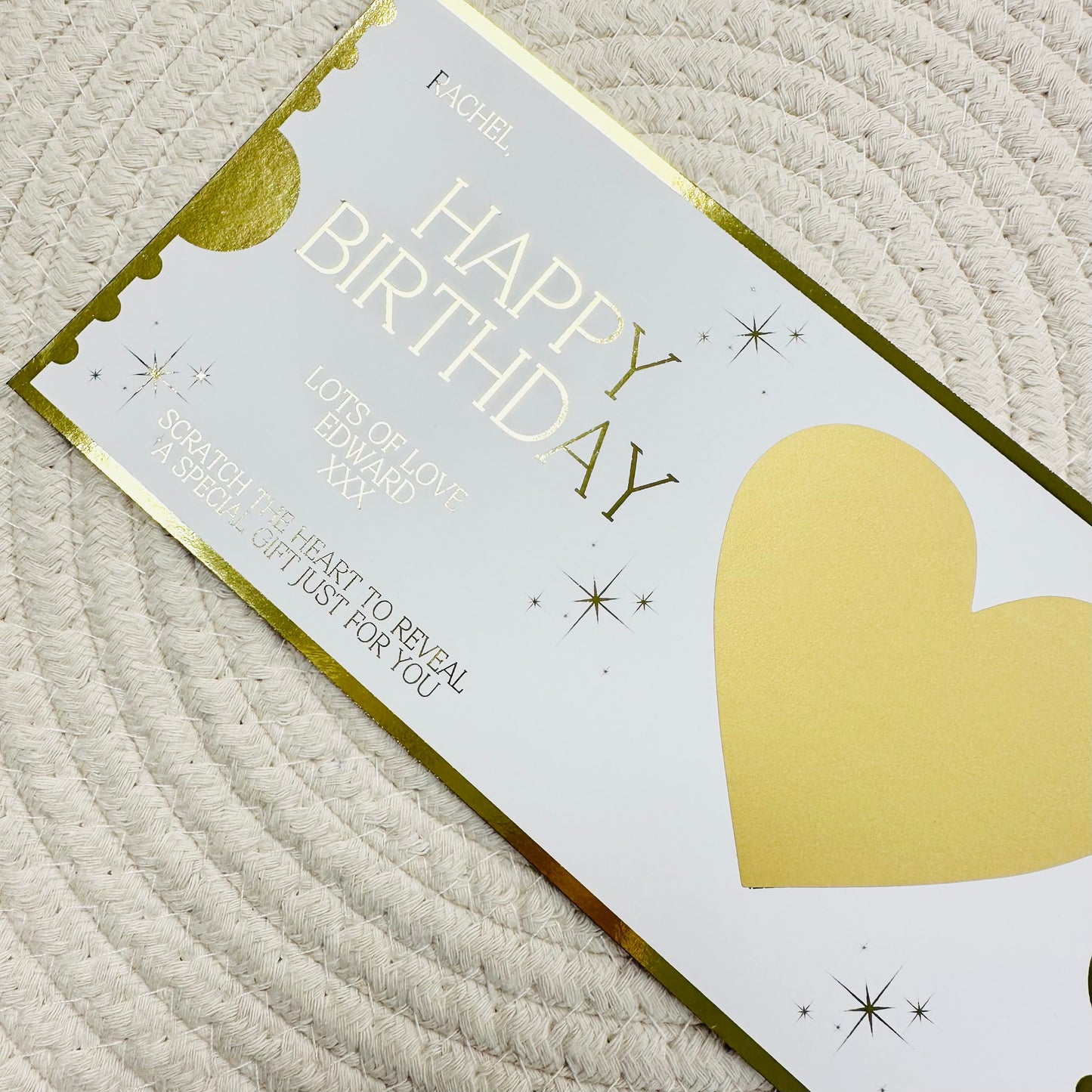 Birthday Gold Foiled Scratch Reveal Voucher