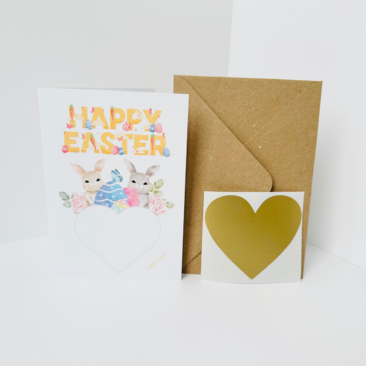 Easter DIY Scratch Reveal Card - Bunny