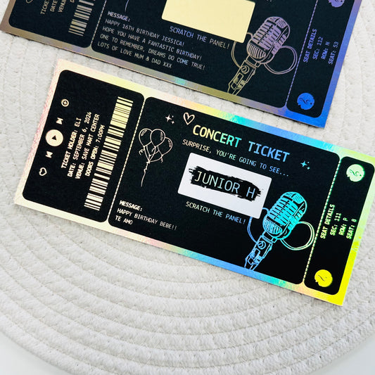 Concert Foiled Scratch Reveal Voucher (Black)