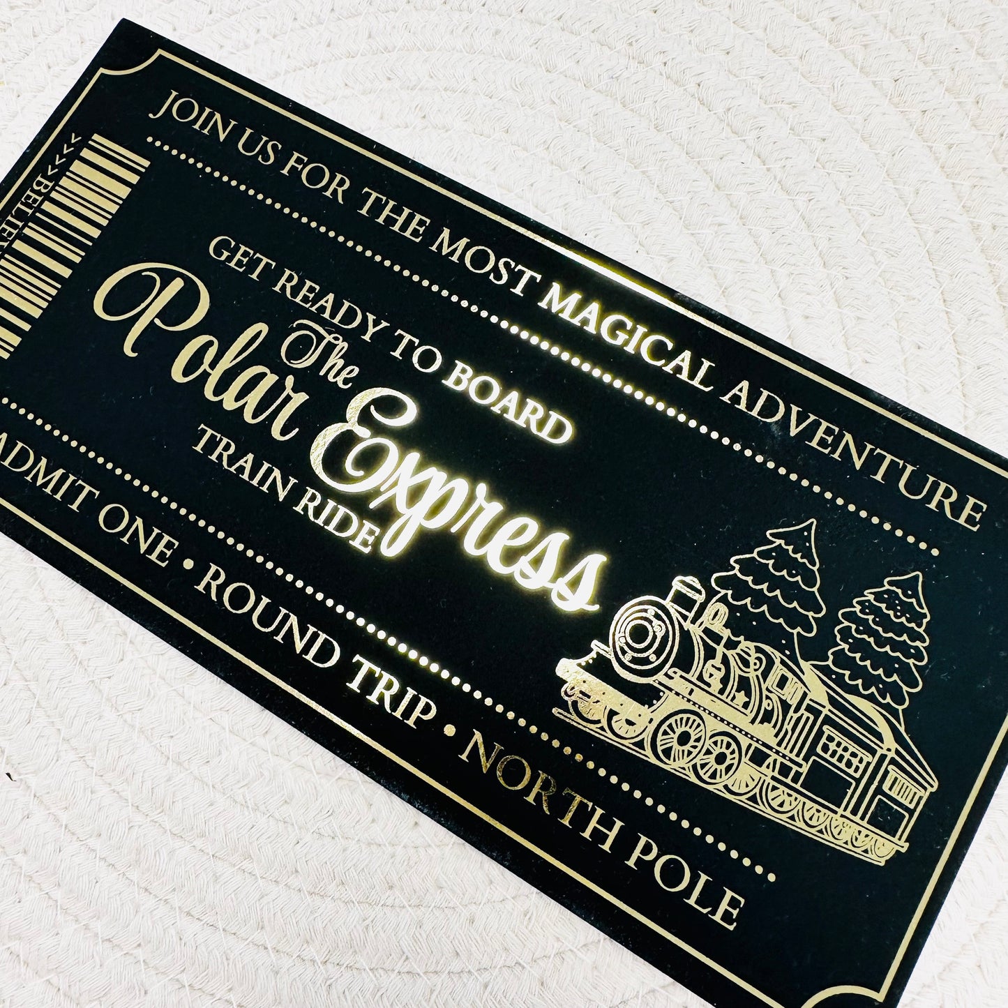 Polar Express Gold Foiled Ticket (Black)