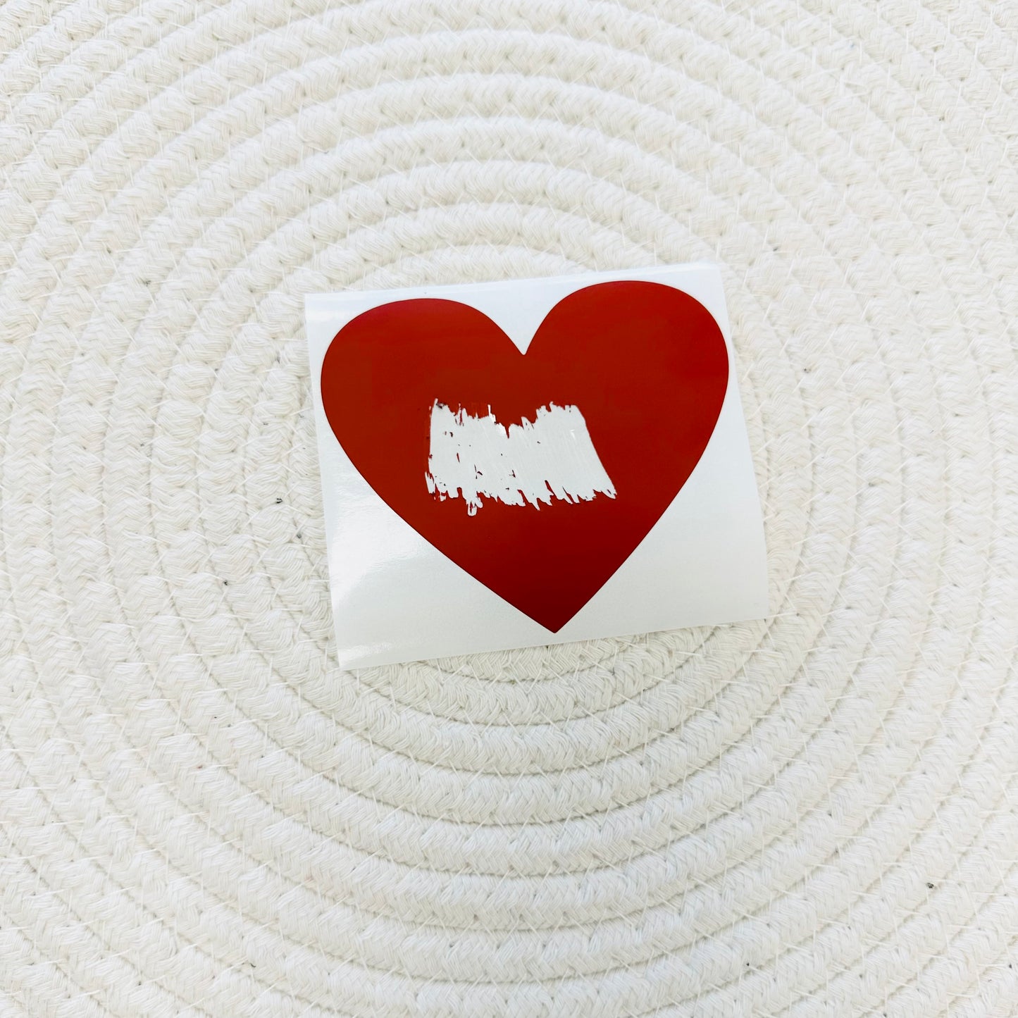 Heart 7x8cm Scratch-Off Sticker (Red) - Pack of 50