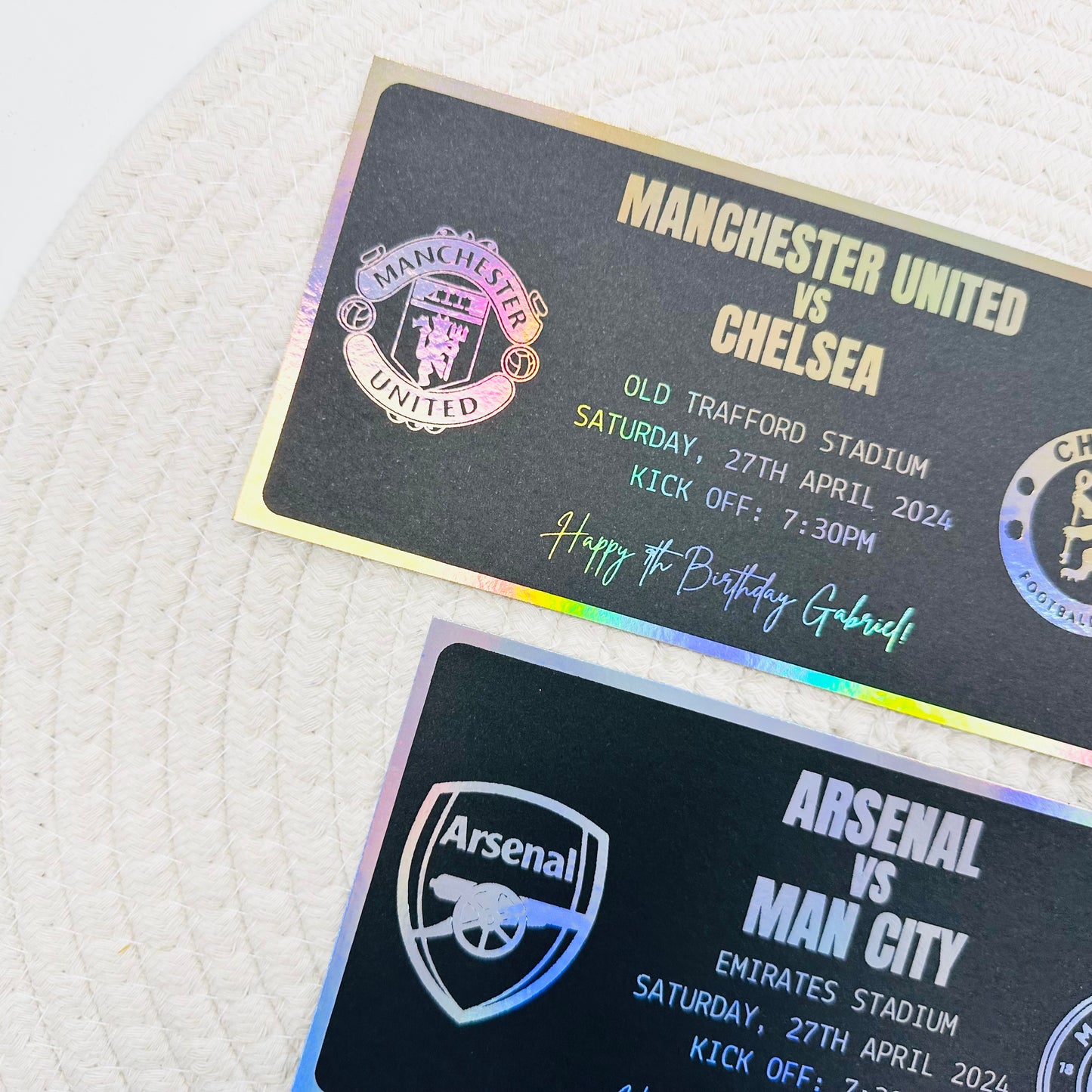 Football Gifting/Memento Foiled Ticket (Black)