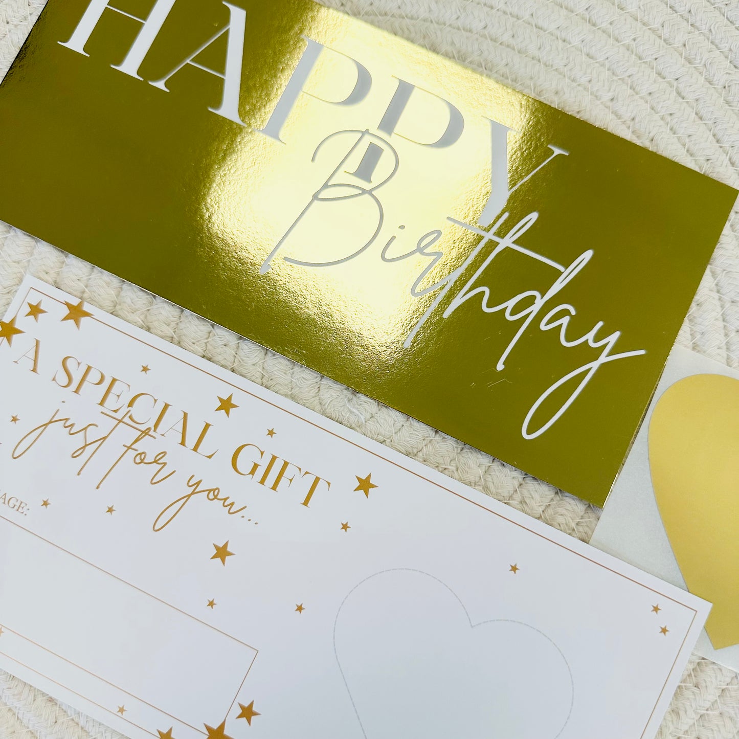 Birthday Gold Foiled DIY Scratch Reveal Voucher