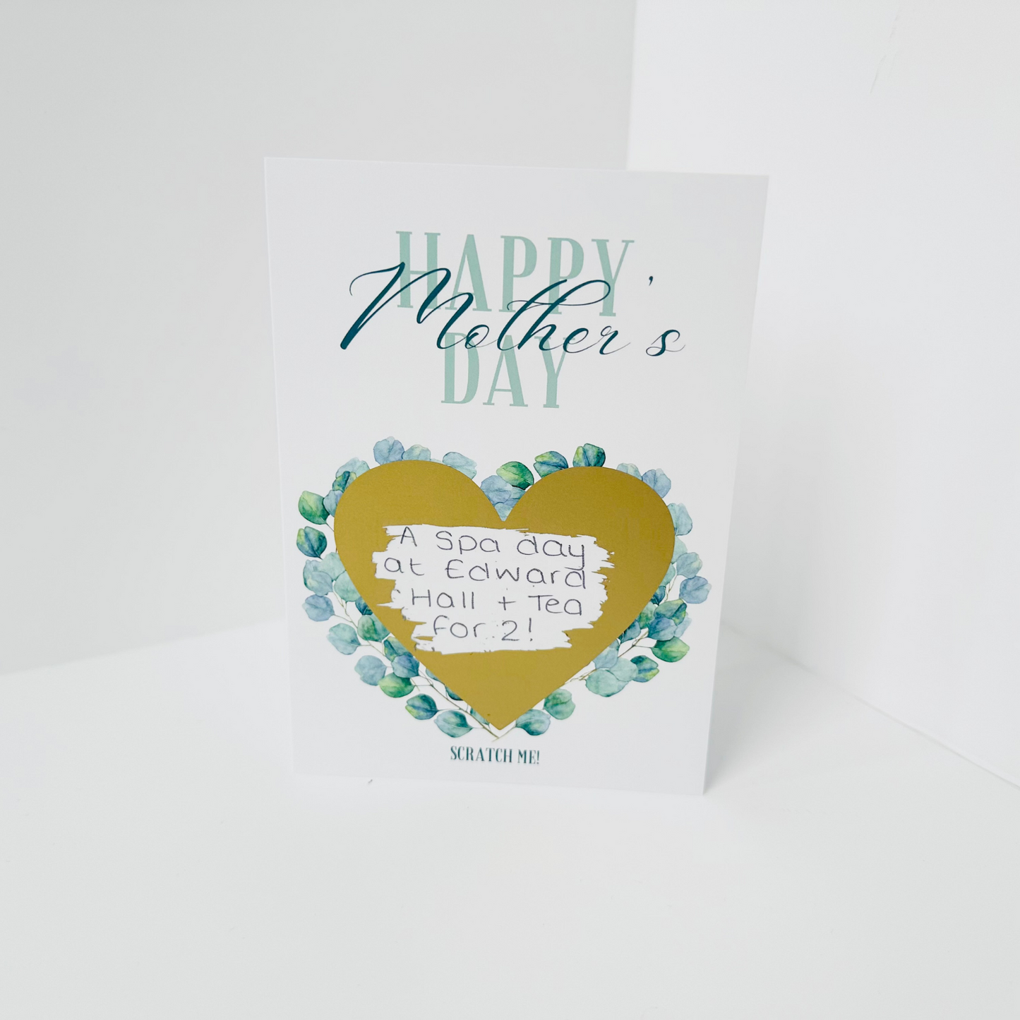 Mother's Day DIY Scratch Reveal Card - Eucalyptus