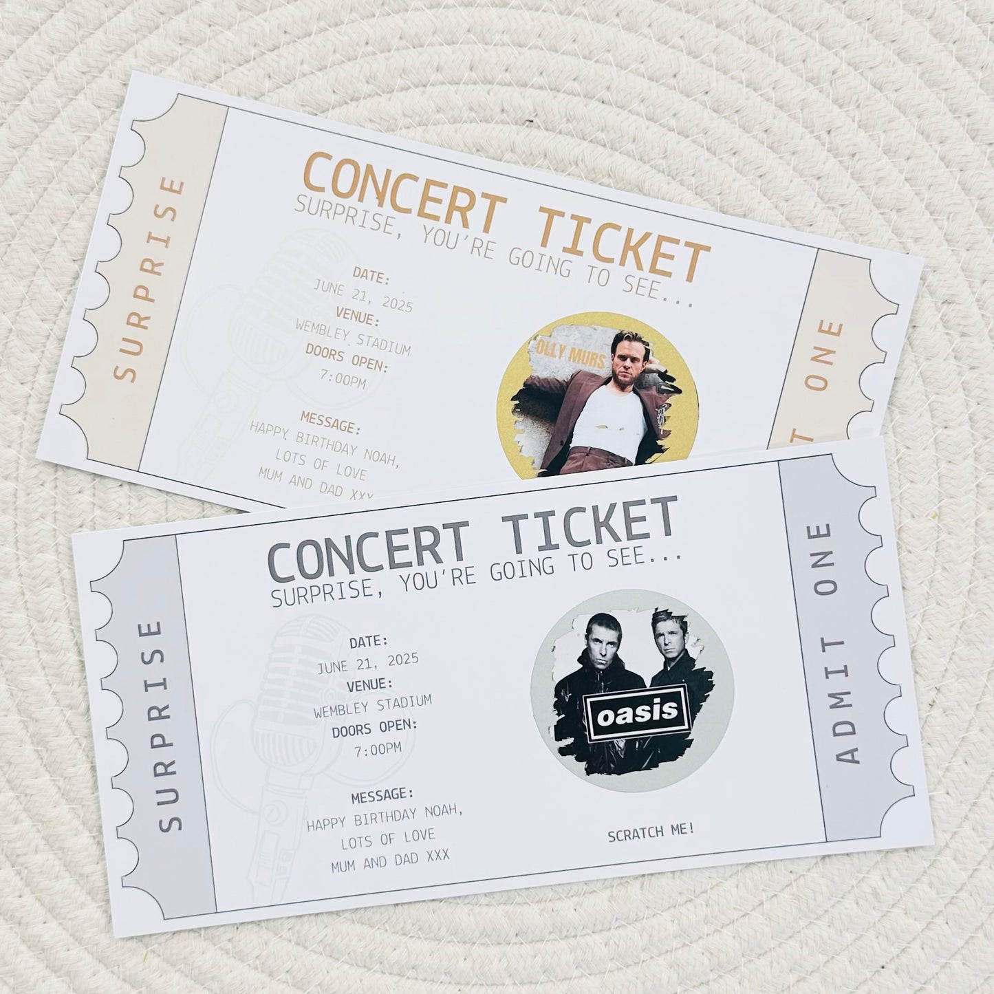 Concert Scratch Reveal Ticket