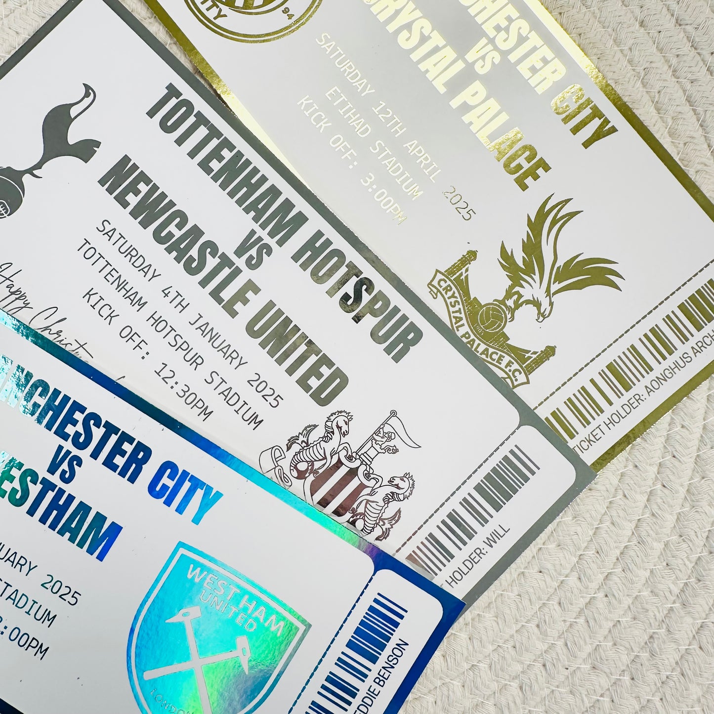 Football Gifting/Memento Foiled Ticket