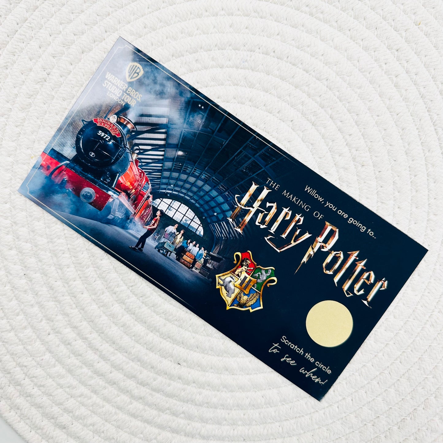 The Making of Harry Potter Scratch Reveal Voucher