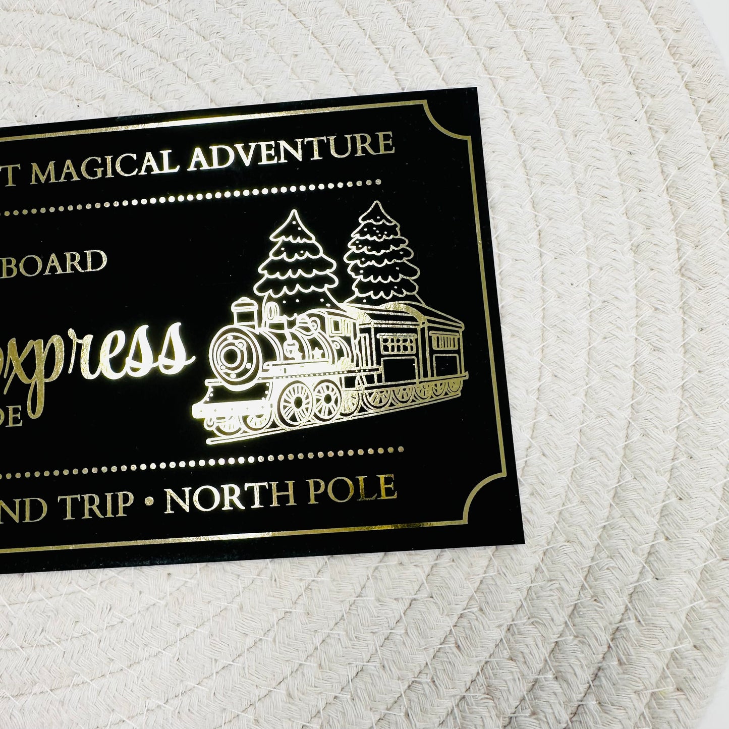 Polar Express Gold Foiled Ticket (Black)