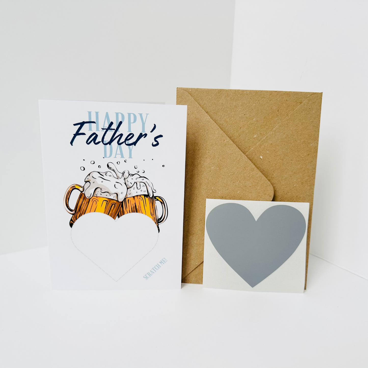 Father's Day DIY Scratch Reveal Card - Cheers