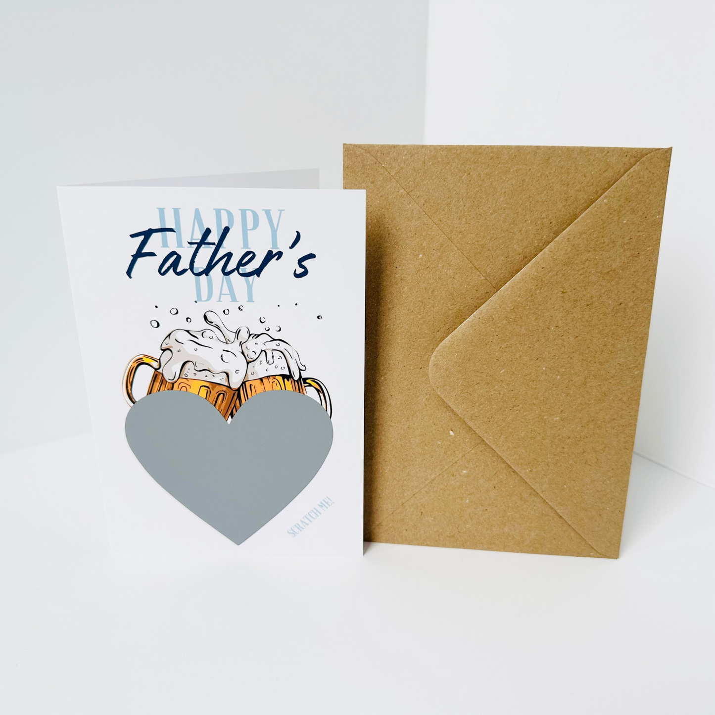 Father's Day DIY Scratch Reveal Card - Cheers