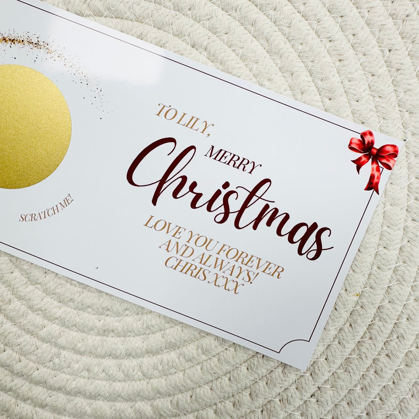 Christmas Scratch Reveal Voucher - Ribbon