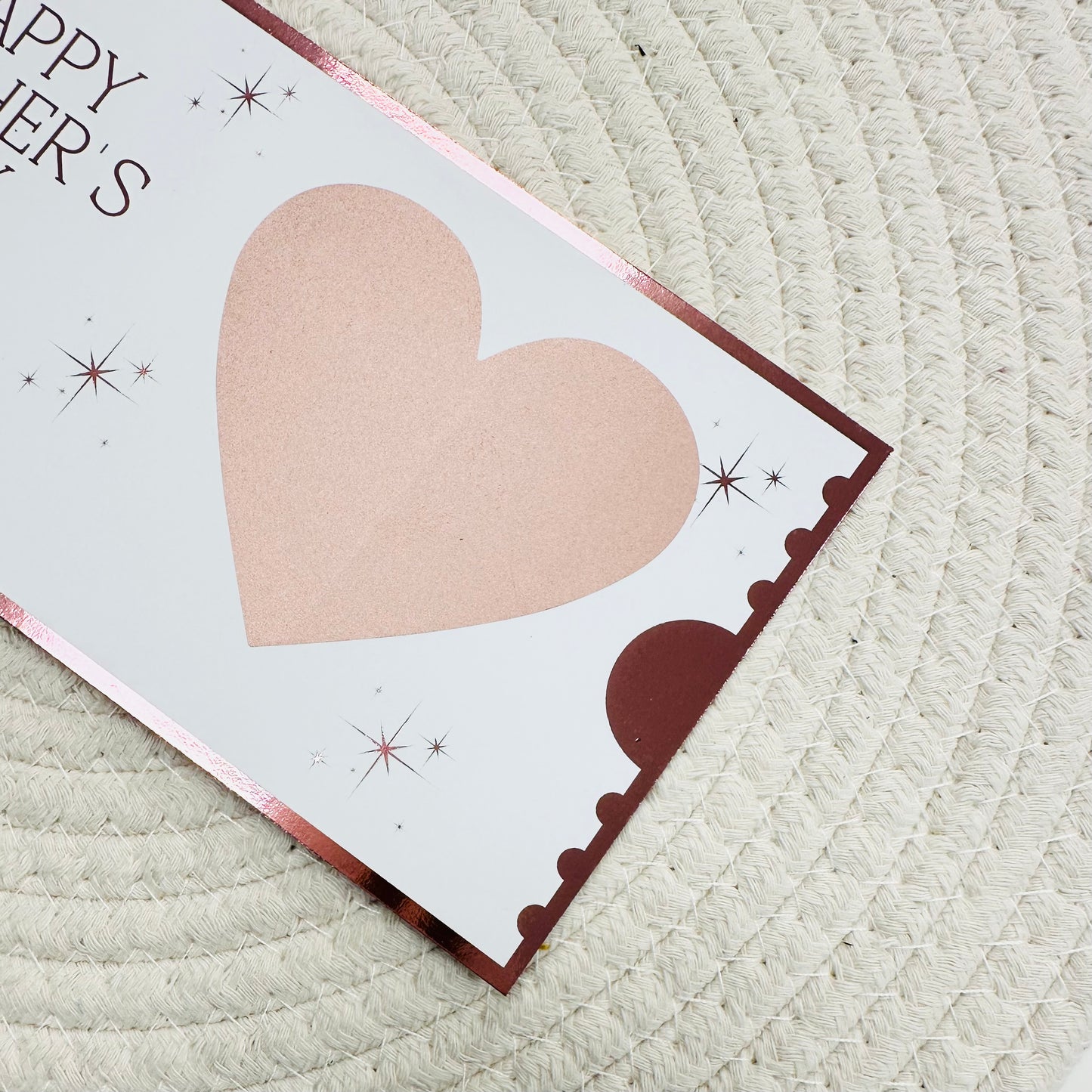 Mother's Day Rose Gold Foiled Scratch Reveal Voucher