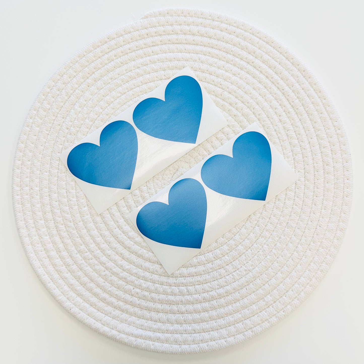 Heart 7x8cm Scratch-Off Sticker (Blue) - Pack of 50