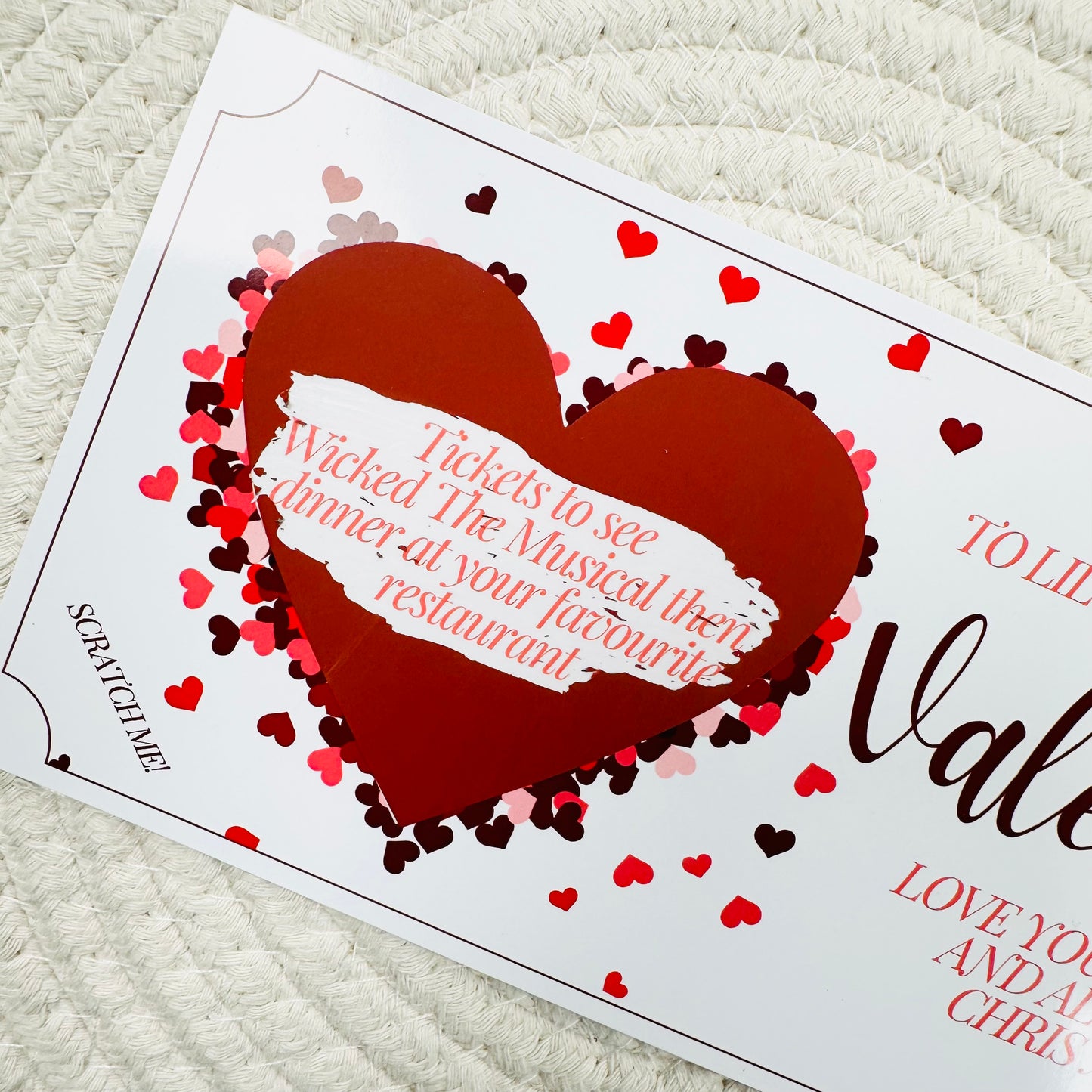 Valentine's Scratch Reveal Voucher - Hearts