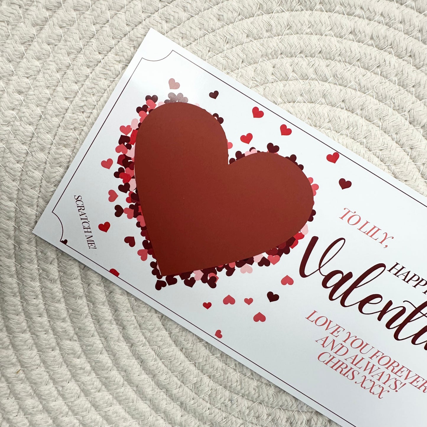 Valentine's Scratch Reveal Voucher - Hearts