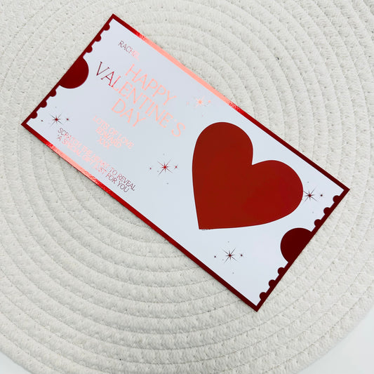 Valentine's Red Foiled Scratch Reveal Voucher