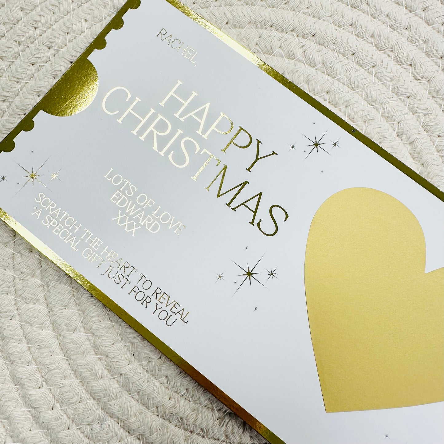 Christmas Gold Foiled Scratch Reveal Voucher