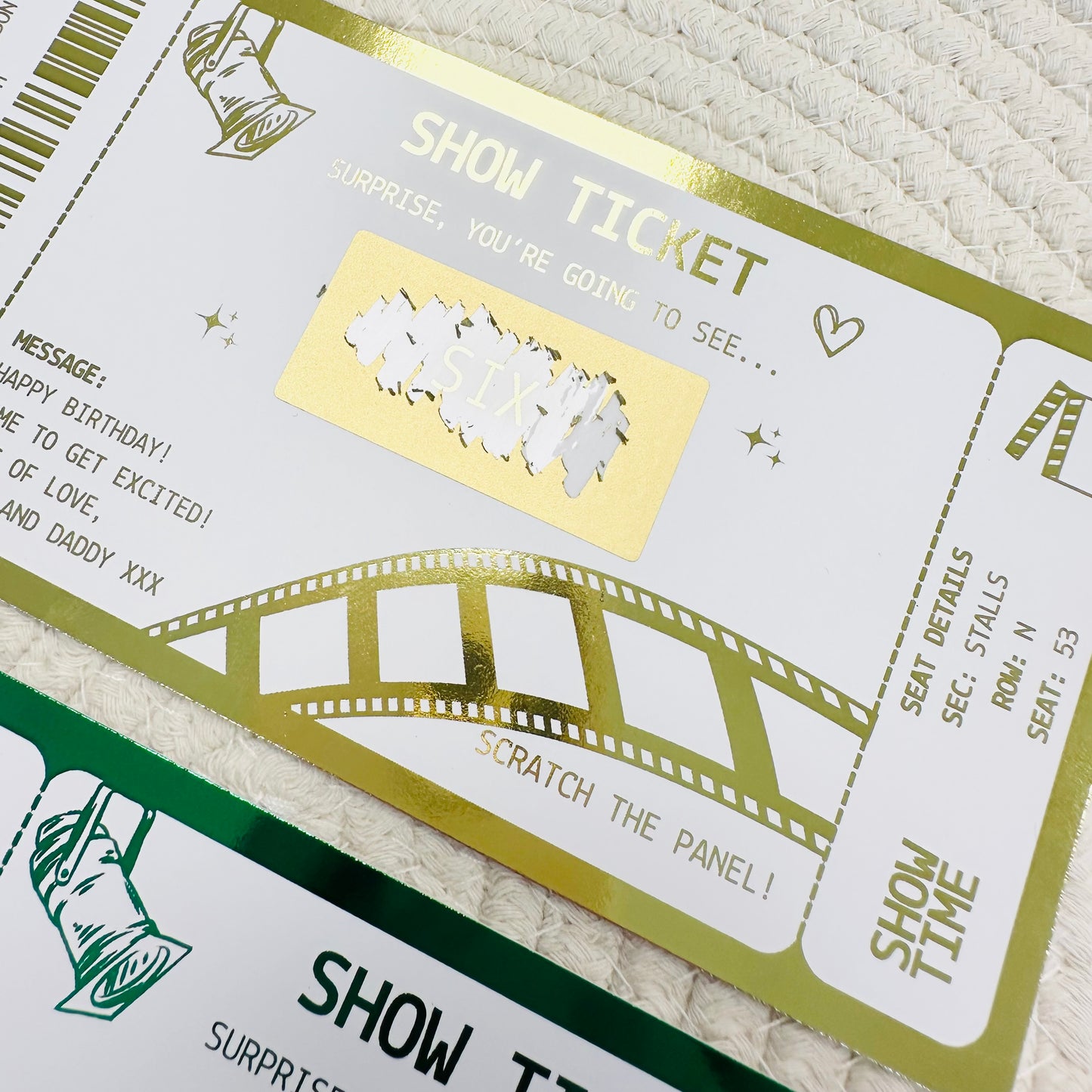 Theatre Foiled Scratch Reveal Voucher