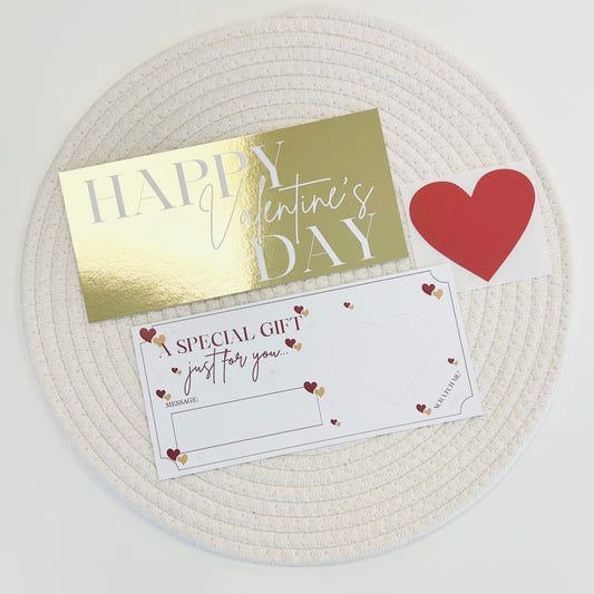 Valentine's Gold Foiled DIY Scratch Reveal Voucher - Hearts