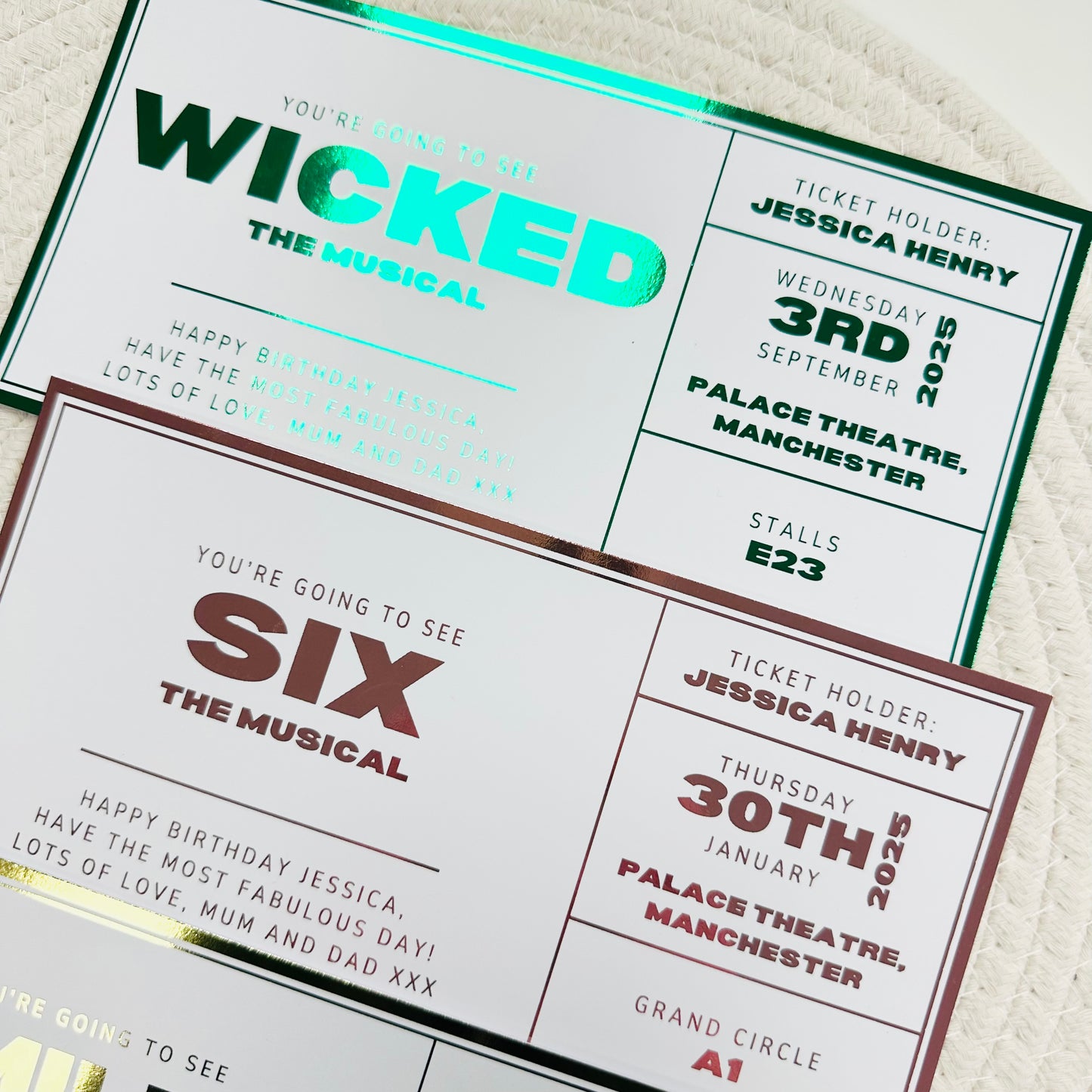 Theatre Gifting/Memento Foiled Ticket