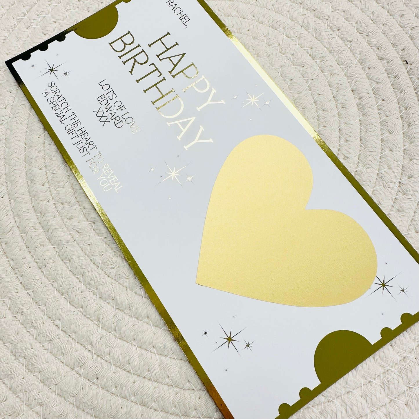 Birthday Gold Foiled Scratch Reveal Voucher