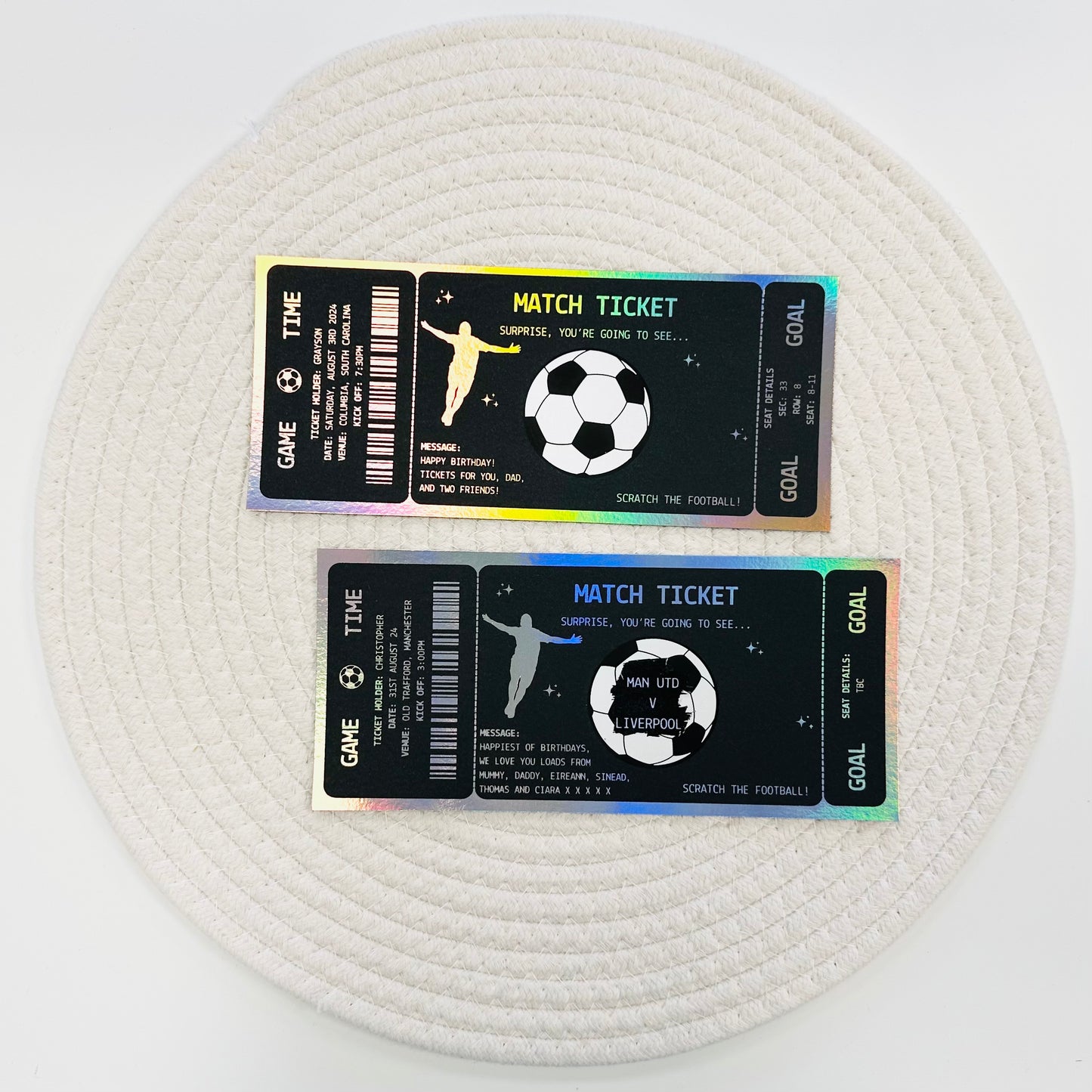 Football Foiled Scratch Reveal Voucher (Black)