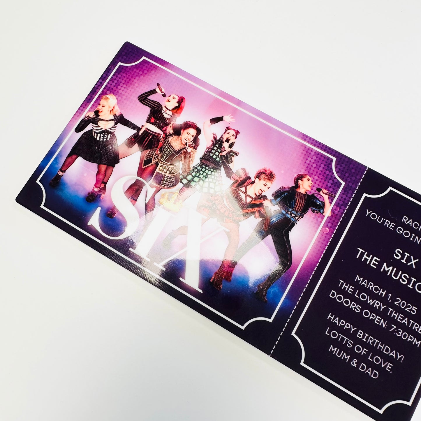 Acrylic Event Photo Gift Ticket - Large