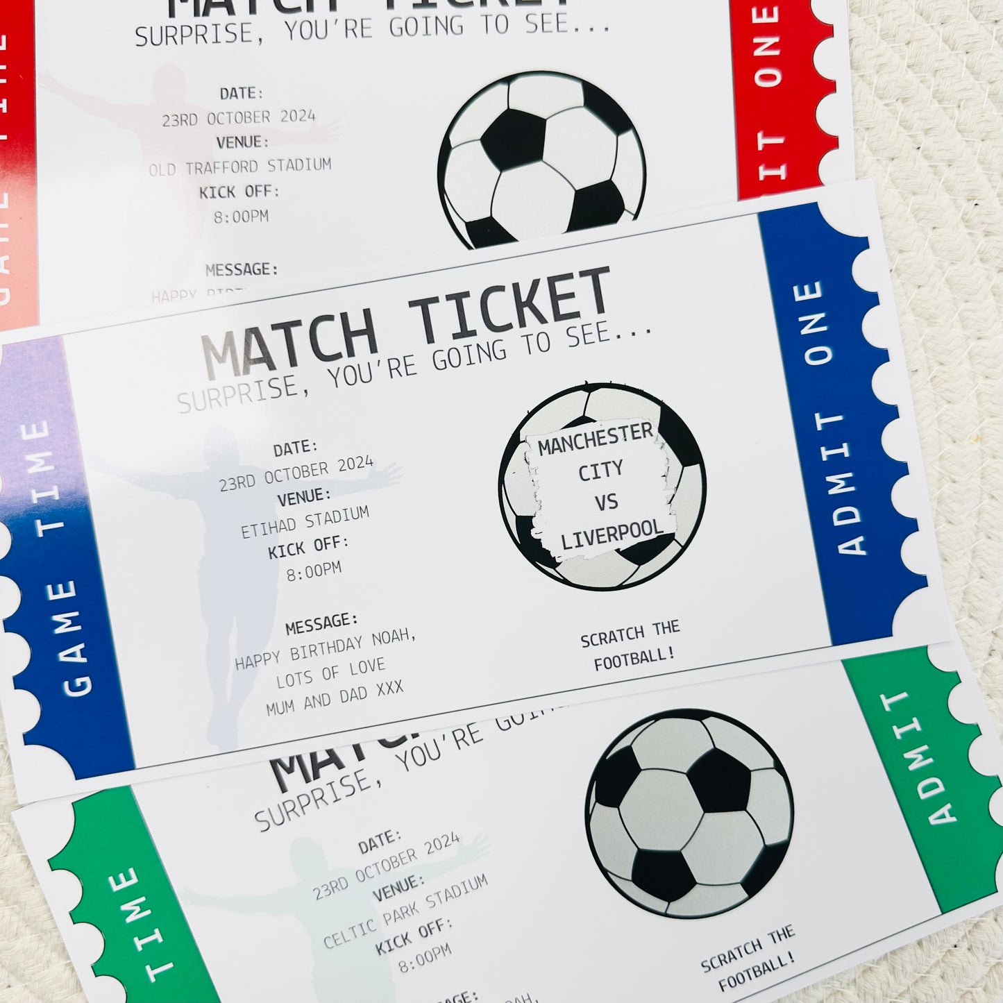 Football Match Scratch Reveal Ticket