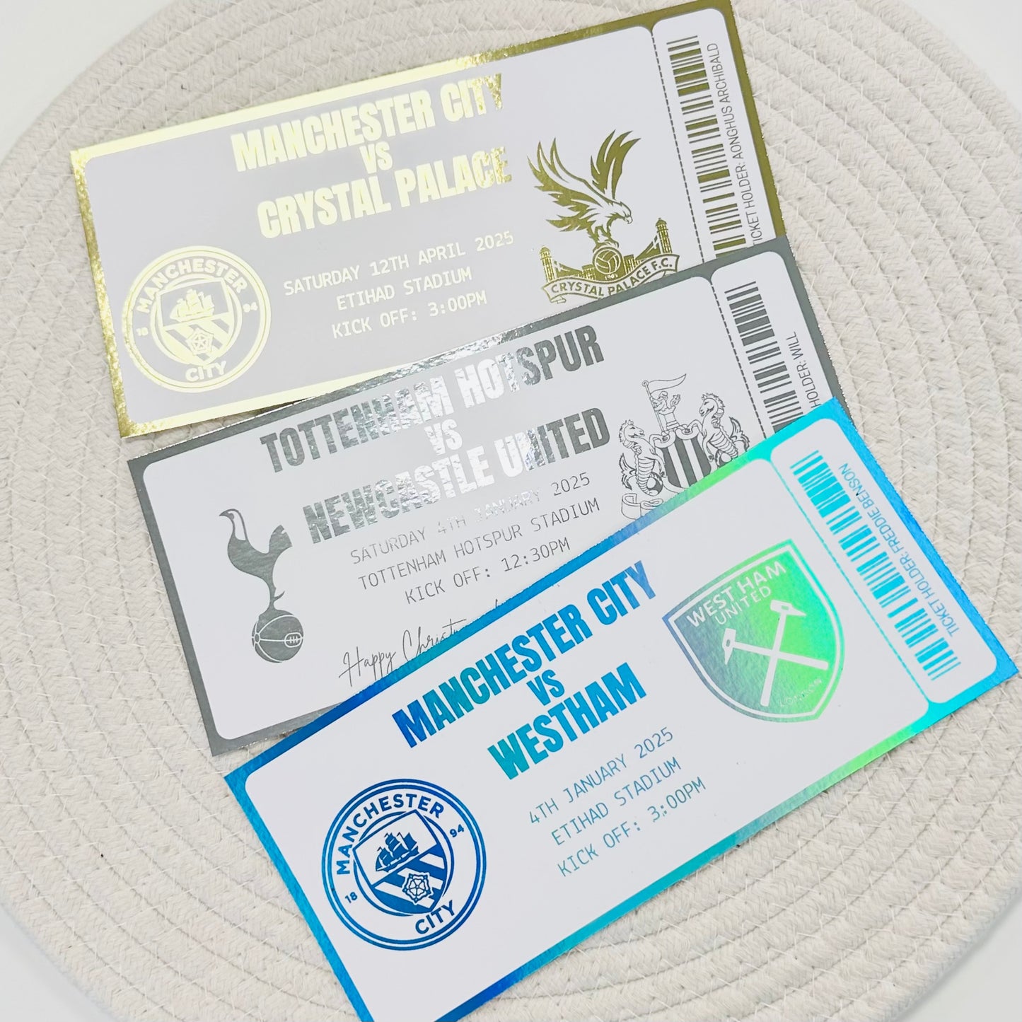 Football Gifting/Memento Foiled Ticket