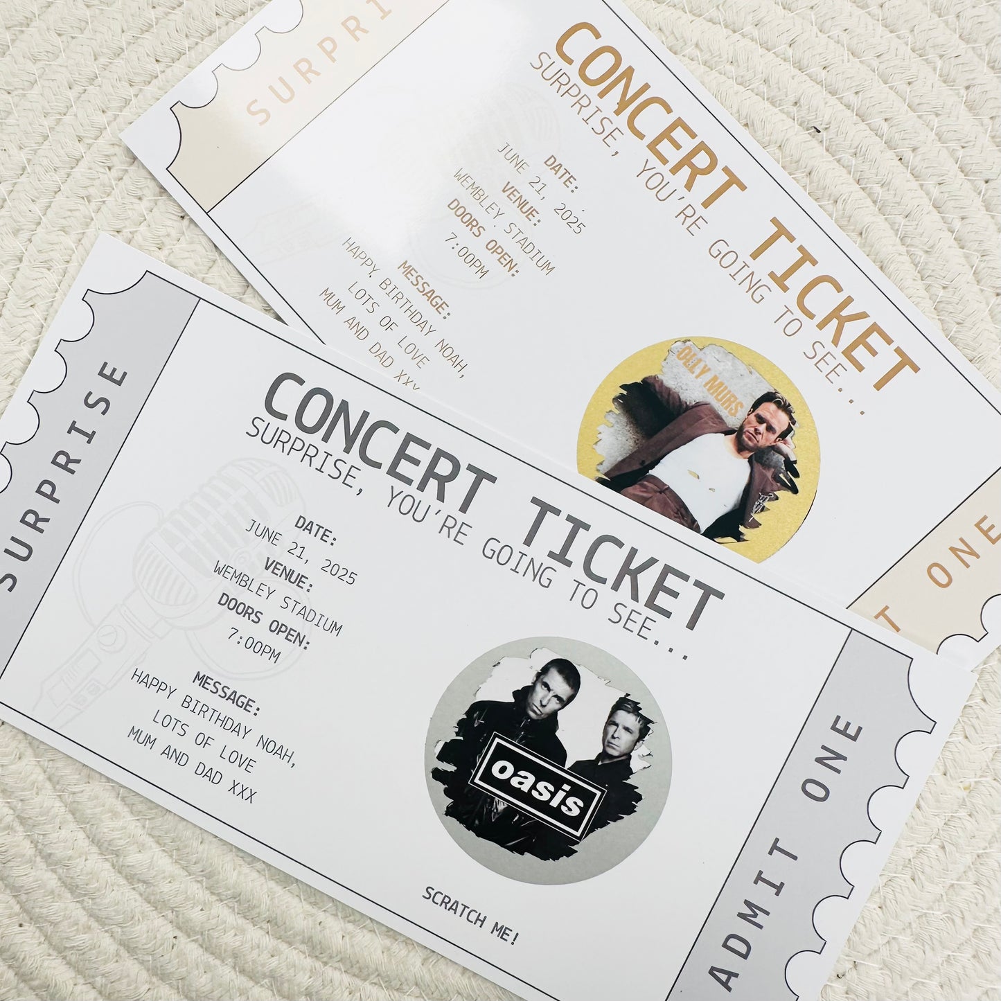 Concert Scratch Reveal Ticket