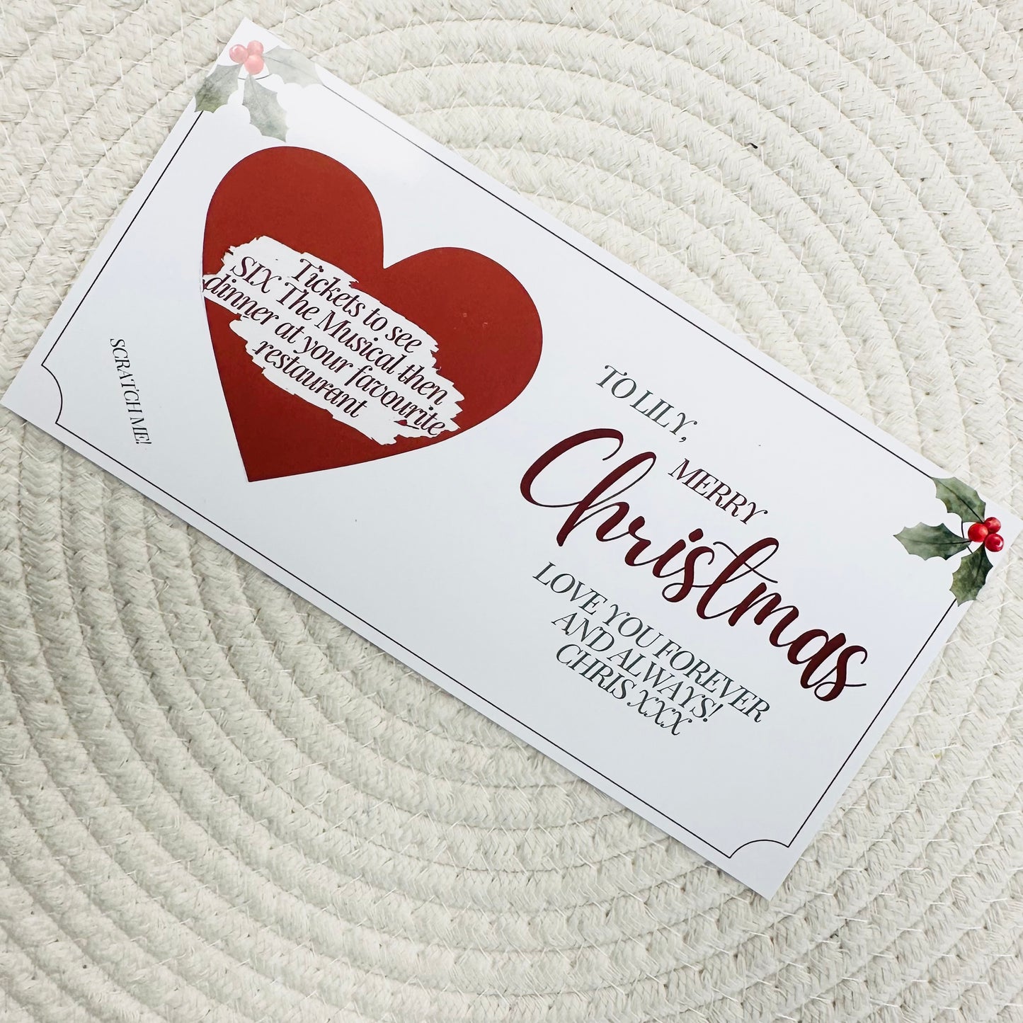 Christmas Scratch Reveal Voucher - Mistletoe